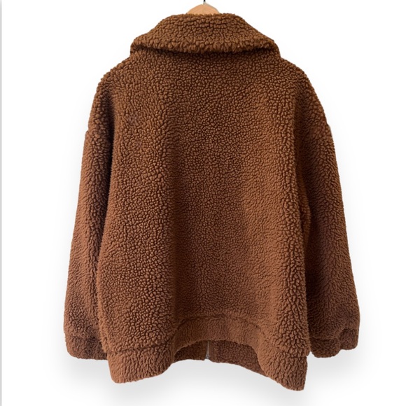 Garage Teddy Jacket | Women’s Size M-L Medium Large | Color: Brown | $20 - Picture 3 of 6